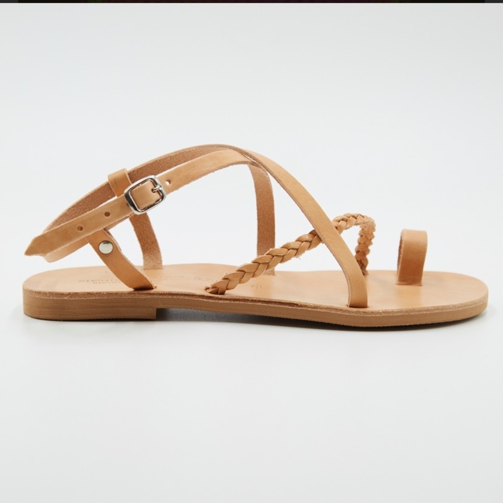 Nude/tan Handmade Greek Sandals 100% leather Sandalias Griegas - Picture 2 of 5